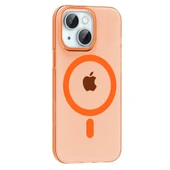 iPhone 14 Pc Blank Magsafe Kapak - Turuncu thumbnail 1