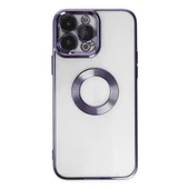 iPhone 14 Pro Max Kılıf Slot Silikon - Mor thumbnail 1