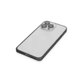 iPhone 15 Pro Max Metal Bumper Mat Kapak - Siyah thumbnail 5