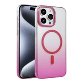iPhone 14 Pro Max Glossy Magsafe Kapak - Pembe thumbnail 1