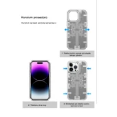 iPhone 13 Pro Kılıf Mekanik Bumper Kapak - Derin Mor thumbnail 4