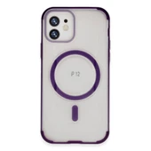 iPhone 12 Hilton Magsafe Kapak - Derin Mor thumbnail 1