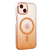 iPhone 14 Glossy Magsafe Kapak - Turuncu thumbnail 3