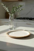 Mango Agacı Servis Tabağı & Sunum Tabağı 25 Cm Krem thumbnail 2