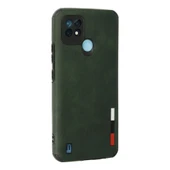 Realme C21 Kılıf Loop Deri Silikon - Yeşil thumbnail 3