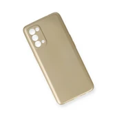 Oppo Reno 5 Kılıf First Silikon - Gold thumbnail 3