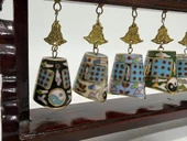 Vintage Çin Cloisonne Asma Çan Seti thumbnail 3