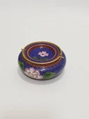 Antika Cloisonne Devrilen Kapaklı Pirinç Küllük 024 thumbnail 1