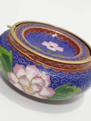 Antika Cloisonne Devrilen Kapaklı Pirinç Küllük 024 thumbnail 3