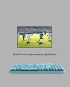 Kablosuz Klavye Mouse Seti mavi thumbnail 4