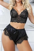 Silk & Lace Nightfall Saten Şortlu Büstiyer Takımı thumbnail 1