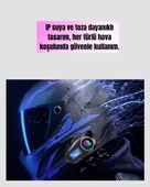 Ip65 Suya Dayanıklı Kask Bluetooth Kulaklık Lcd Ekranlı thumbnail 4