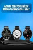 Amoled Ekran 3 Kordonlu Akıllı Saat 5.0 Bluetooth Bağlantılı Android Ve İos Uyumlu thumbnail 2