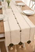 Yeşil Nakışlı Dantelli Runner 50x130 cm thumbnail 3