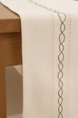 Yeşil Nakışlı Dantelli Runner 50x130 cm thumbnail 6