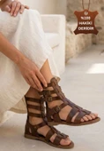Nola Taba Hakiki Deri Kemerli Sandalet thumbnail 1