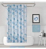 Jackline -Dolphin Mavi- Çift Kanatlı Banyo Duş Perdesi (2x110x200) thumbnail 1