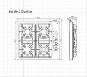 FERRE D - 40 Inox Setüstü Ocak thumbnail 2