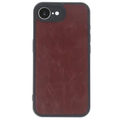 iPhone 17E Kılıf Aras Deri Kapak - Bordo thumbnail 2