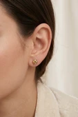 14 Ayar Altın Düğüm Küpe thumbnail 5