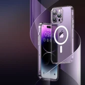 MCDODO PC-3092 iPhone 14 Pro Uyumlu MagSafe'li Mat Şeffaf Kapak thumbnail 3