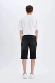 Defacto C2694 Siyah Regular Fit Jean Bermuda Şort thumbnail 8