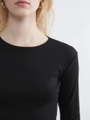 LCWAIKIKI Basic Siyah Bisiklet Yaka Kadın Body thumbnail 4