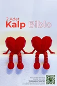 sob3studio Kalp Biblo 2 Adet Kırmızı thumbnail 1