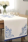 Elysian Blue Keten Runner 45x140 cm thumbnail 6