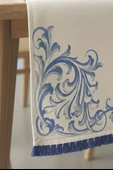 Elysian Blue Keten Runner 45x140 cm thumbnail 5