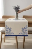 Elysian Blue Keten Runner 45x140 cm thumbnail 2