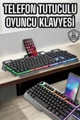 Klavyesi Q Klavye RGB Işıklı Mouse Hediyeli thumbnail 2