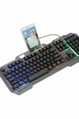 Işıklı  Q Klavye Mouse Seti Siyah   Klavye thumbnail 4