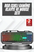 Işıklı  Q Klavye Mouse Seti Siyah   Klavye thumbnail 1