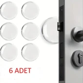 Şeffaf Silikon Mobilya ve Kapı Durdurucu Darbe Pedi 6'lı Set thumbnail 4