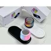 Kablosuz Şarj Standlı Bluetooth Hoparlör thumbnail 1
