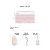 Pembe Kablosuz Klavye Ve Mouse Seti thumbnail 1