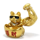 Polyester Şanslı Kedi Figürü Dekoratif Hediyelik thumbnail 1