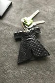 Kaftan Anahtarlık Hakiki Deri Python Desen Siyah thumbnail 1