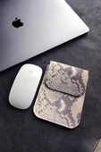 Magic Mouse Kılıfı Apple Hakiki Deri Yılan Baskı thumbnail 3