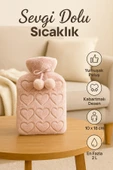 peluş kılıflı sıcak su torbası 2 l - pembe thumbnail 2