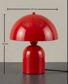 Ruby Mantar Tasarım Kırmızı Abajur 25 cm thumbnail 3