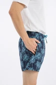 Erkek Desenli Swim Şort Mavi thumbnail 4