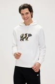 Bad Bear Mono Beyaz Erkek Kapüşonlu Sweatshirt thumbnail 4
