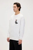Bad Bear Javed Beyaz Erkek Baskılı Sweatshirt thumbnail 5