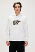 Bad Bear Mono Beyaz Erkek Kapüşonlu Sweatshirt thumbnail 1