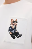 Bad Bear Javed Beyaz Erkek Baskılı Sweatshirt thumbnail 3