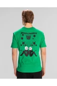Kappa Authentic Space Jump T-Shirt Erkek Yeşil Regular Tişört thumbnail 4