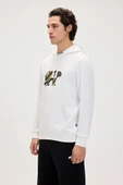 Bad Bear Mono Beyaz Erkek Kapüşonlu Sweatshirt thumbnail 3
