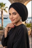 Siyah Çift Katlı Drapeli Salaş Bone thumbnail 2